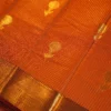 Burnt Orange Silk Saree with Zari Checks and Pineapple Buttas Burnt orange silk saree with zari checks, pineapple buttas, rich golden zari border and traditional pallu.
