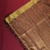 Muted Rose Pink Art Silk Saree with Mughal Inspired Floral Emboss Work