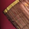 Mauve Pink Silk Saree with Mughal Inspired Floral Emboss Work Mauve pink silk saree with Mughal-inspired prints, floral motifs, multicolour panels and subtle zari border