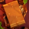 Mustard Gold Soft Silk Cotton Saree with Golden Zari Buttas Design Mustard gold silk cotton saree with golden zari buttas and detailed golden border