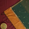 Mustard Gold Soft Silk Cotton Saree with Golden Zari Buttas Design Mustard gold silk cotton saree with golden zari buttas and detailed golden border