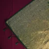 Green Georgette Silk Saree with Floral Buttas and Golden Zari Border Green georgette silk saree with floral zari buttas, golden zari border, floral motifs and tassel pallu