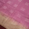 Mauve Lilac Tussar Silk Saree with Geometric Thread Work Design Mauve lilac Tussar silk saree with geometric thread work and taupe grey border