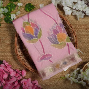 Linen Organza saree