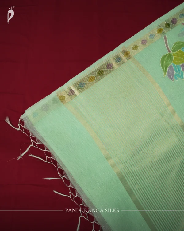 Linen Organza saree