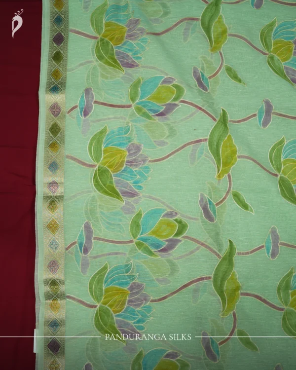 Linen Organza saree