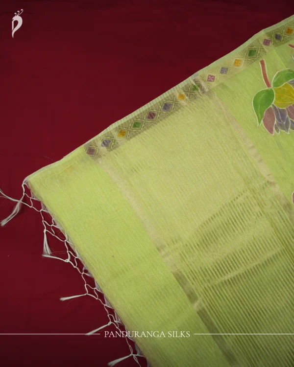 09 Linen Organza saree